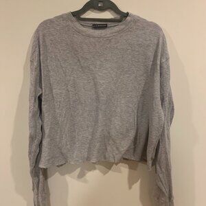 Brandy Melville Gray Thermal Top